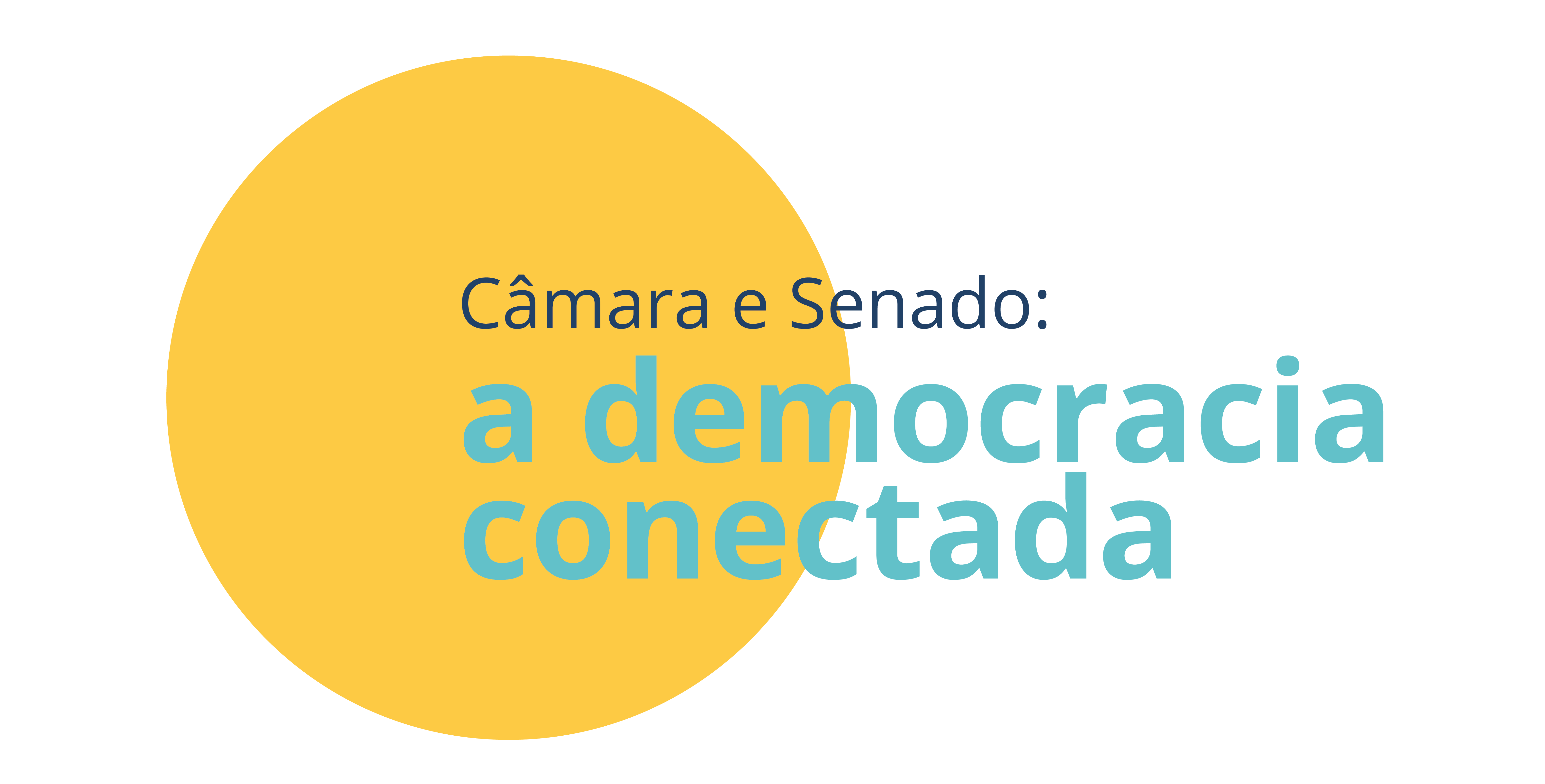 Logo da participação conjunta com título Democracia Conectada